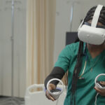 NMC nursing student using a virtual instrument in a classroom